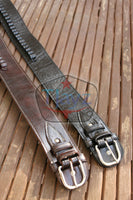 38/357 Caliber High Rider Un-Tooled Leather Cartridge Belt