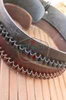 38/357 Caliber High Rider Un-Tooled Leather Cartridge Belt