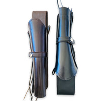 22 Caliber 12" Straight Right Draw Un-Tooled Leather Holster