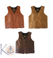 Men Western Leather Vest