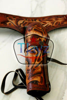 44/45 Caliber Dual Draw Tooled Leather Drop Loop Rig
