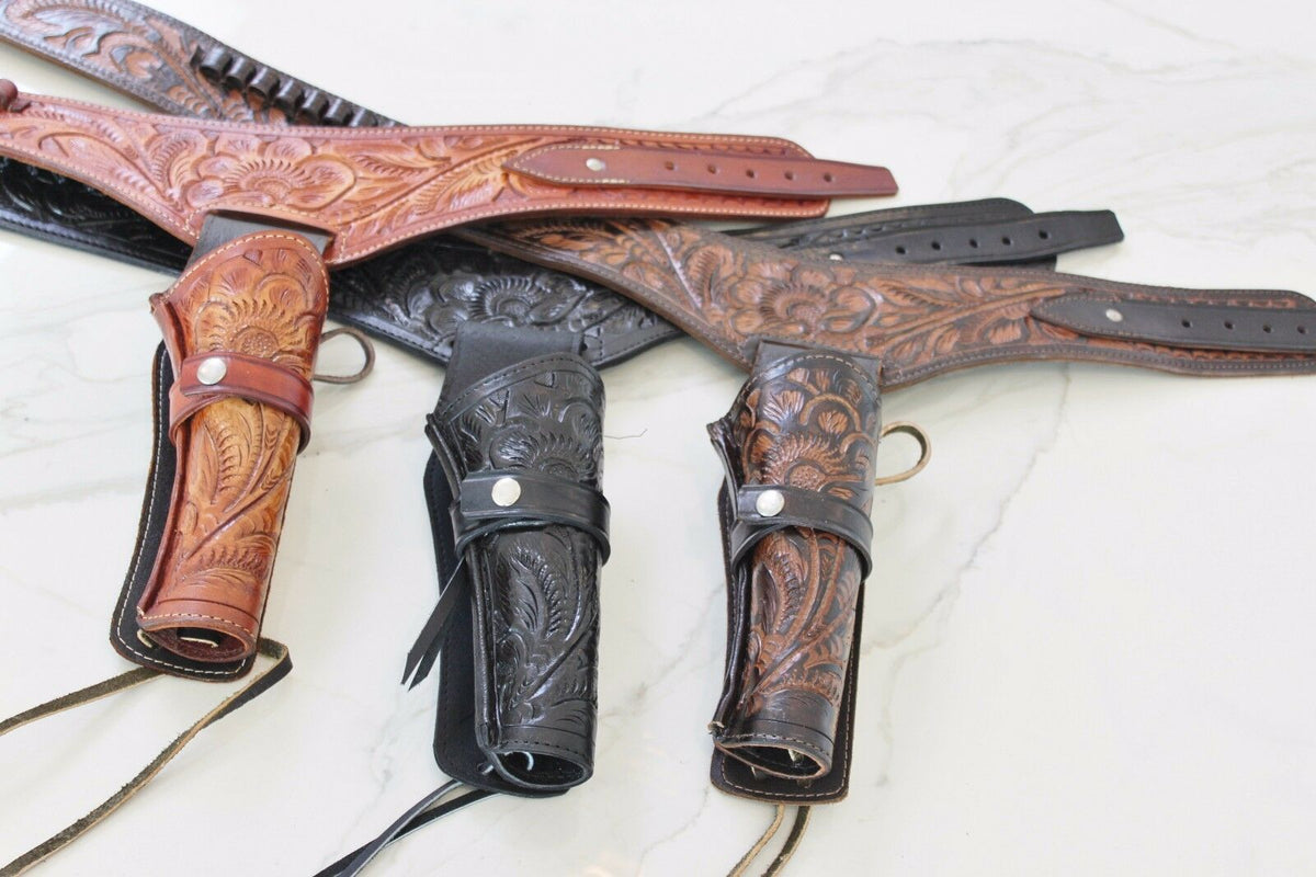 Western Holster Belt | Leather Western Holster for .22 Revolver | Rig – Baja Leather