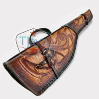 Hand Tooled Rifle Scabbard Shotgun 2-Piece 48"