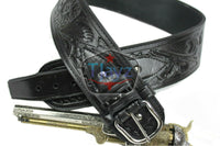 44/45 Caliber High Rider Tooled Leather Cartridge Belt
