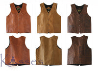 Men Western Leather Vest