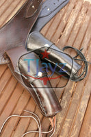 44/45 Caliber Right Draw Un-Tooled Leather Drop Loop Rig