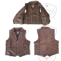 Urban Outlaw Soft Leather with Collar Vest