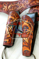 44/45 Caliber Dual Draw Tooled Leather Drop Loop Rig