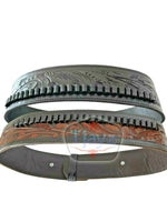 22 Caliber High Rider Tooled Leather Cartridge Belt