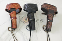44/45 Caliber Right Draw Tooled Leather Drop Loop Rig