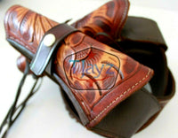 44/45 Caliber Dual Draw Tooled Leather Drop Loop Rig