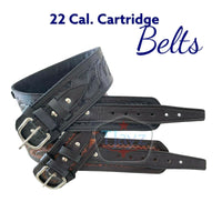 22 Caliber High Rider Tooled Leather Cartridge Belt