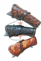 22 Caliber 10" Right Draw Tooled Leather Cross Draw