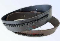 22 Caliber High Rider Un-Tooled Leather Cartridge Belt