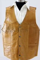 Men Western Leather Vest