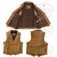 Urban Outlaw Soft Leather with Collar Vest