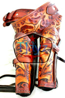 44/45 Caliber Dual Draw Tooled Leather Drop Loop Rig