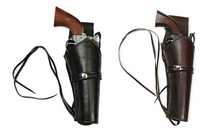 38/357 Caliber 8" Straight Right Draw Un-Tooled Leather Holster