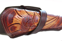 22 Caliber 8" Right Draw Tooled Leather Cross Draw