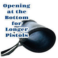 38/357 Caliber 8" Straight Right Draw Un-Tooled Leather Holster