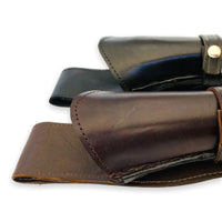 38/357 Caliber 10" Straight Right Draw Un-Tooled Leather Holster