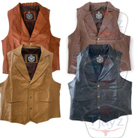 Urban Outlaw Soft Leather with Collar Vest