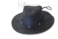 NEW Unisex Western Leather Cowboy Hat Outback Vintage Style Aussie Costume
