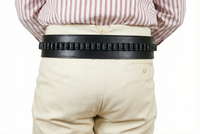 22 Caliber High Rider Un-Tooled Leather Cartridge Belt 2.5" width