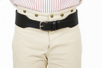 22 Caliber High Rider Un-Tooled Leather Cartridge Belt 2.5" width