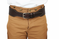 22 Caliber High Rider Un-Tooled Leather Cartridge Belt 2.5" width