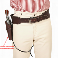 22 Caliber High Rider Un-Tooled Leather Cartridge Belt 2.5" width