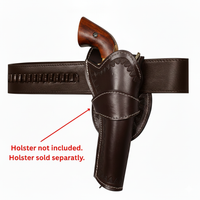 22 Caliber High Rider Un-Tooled Leather Cartridge Belt 2.5" width