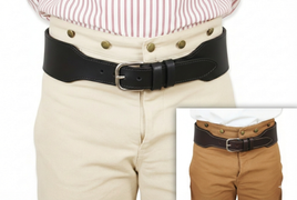 44/45 Caliber High Rider Un-Tooled Leather Cartridge Belt 2.5" width