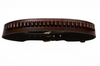 22 Caliber High Rider Un-Tooled Leather Cartridge Belt 2.5" width