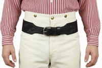 44/45 Caliber High Rider Tooled Leather Cartridge Belt 2.5" width