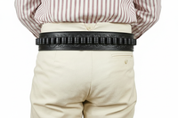 44/45 Caliber High Rider Tooled Leather Cartridge Belt 2.5" width