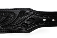 44/45 Caliber High Rider Tooled Leather Cartridge Belt 2.5" width