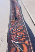 38/357 Caliber High Rider Tooled Leather Cartridge Belt
