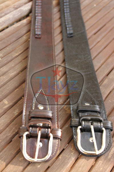 38/357 Caliber High Rider Un-Tooled Leather Cartridge Belt