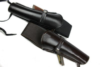 22 Caliber 10" Straight Right Draw Un-Tooled Leather Holster