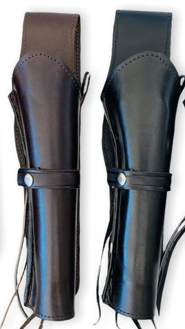 22 Caliber 12" Straight Right Draw Un-Tooled Leather Holster