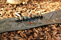 44/45 Caliber Dual Draw Tooled Leather Drop Loop Rig - Black