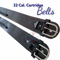 22 Caliber High Rider Un-Tooled Leather Cartridge Belt