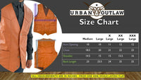 NEW Urban Outlaw Soft 100% Leather Vest Western Biker Unisex motorcycle cowboy