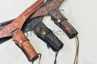 44/45 Caliber Right Draw Tooled Leather Drop Loop Rig
