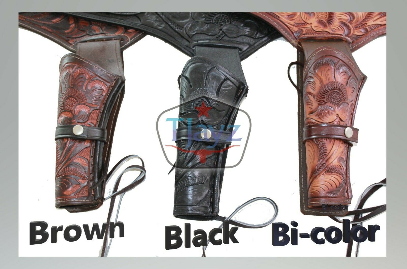 Modestone 44/45 Western Leather Holster Pistolengürtel Rig Revolver Tan