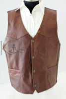 Men Western Leather Vest