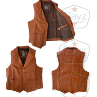 Urban Outlaw Soft Leather with Collar Vest