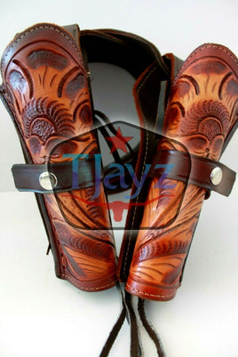 44/45 Caliber Dual Draw Tooled Leather Drop Loop Rig