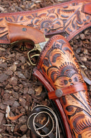 44/45 Caliber Right Draw Tooled Leather Drop Loop Rig